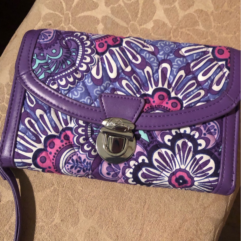 Vera Bradley Ultimate Wristlet Lilac Tapestry Wallet
